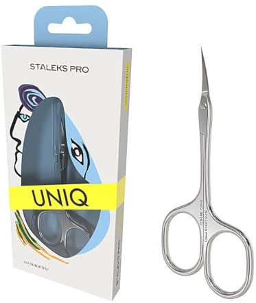 STALEKS PRO Tijera profesional para cutículas. Manos pequeñas. Acero Inoxidable. Asimétrica UNIQ SQ-30/4
