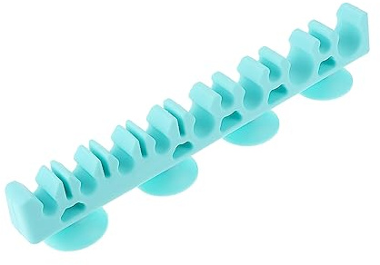 FRCOLOR Make up Pinselhalter Silikon Mit Saugnapf Kompakt Mehrschlitzig Aufbewahrungsregal Für Kosmetikpinsel Trockengestell Für Make up Pinsel Für Badezimmer Und Schminktisch