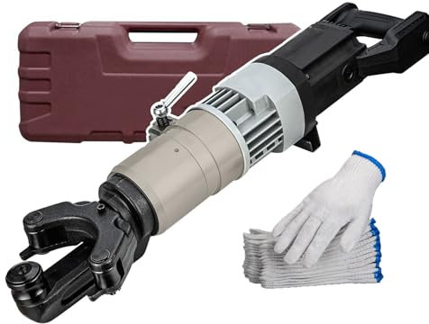 smafoseedding Elektrischer Hydraulischer Bewehrungsbieger, 1200 W Bewehrungsbiegewerkzeug, Handgeführte Biegemaschine Für Metall-, Stahl- Und Kupferstangen, Biegewinkel 35–90 °,22B