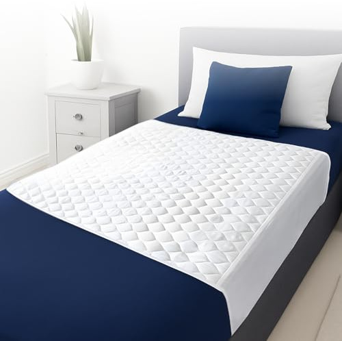 Undiex Alèses pour lit adulte lavable 90 cm | Protecteur de lit ultra absorbant | Réutilisable pour les personnes souffrant d'incontinence bébé | Protection maximale et confort avec ailes (90 x 85 cm)