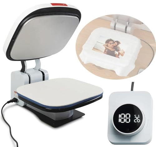 KJHYYPP Pressa a trasferimento Termico Versatile, pressa a Caldo Professionale con Piastra riscaldante da 15''×12'', Display in Tempo Reale a manopola, per Magliette, Borsa di Tela