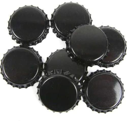 Dekohelden24 1000 Kronkorken, Kronkorken, Metall - Kronkorken, Kronkorken zum selber abfüllen, Kronkorken für Standardflaschen, lebensmittelecht, in schwarz.