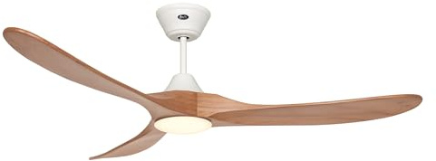 CasaFan Ventilateur de plafond 315274 Eco GENUINO-L avec lumière 152 cm pales chêne moyen moteur blanc