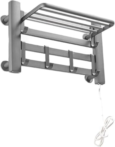 Scaldasalviette da Bagno, scaldasalviette da Parete e da Terra, 4 scaldasalviette riscaldati (Grigio)