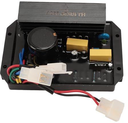 Nosqew Generador regulador de voltaje automático, placa estabilizadora de alta eficiencia, ajuste de voltaje lineal, fuente de alimentación fiable para generadores de gasolina, ABS, hierro, aluminio