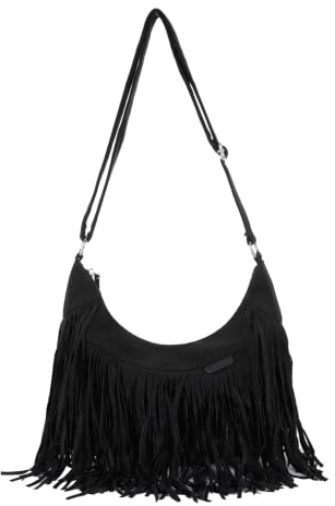 LHHMZ Women Fringe Hobo Bag, Vintage Boho Fringe Handbag, Hippie Western Tassel Shoulder Bag Casual Everyday Handbags