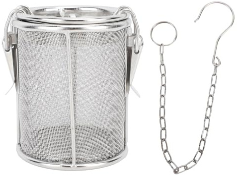 Kryddfilter av rostfritt stål Kryddsil med finmaskigt och hängande kedja för matlagning i kök och te-infusion Hållbar lätt att rengöra 304 rostfritt stålmaterial (Små)