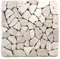 DIVERO 11 Fliesenmatten Naturstein Mosaik aus Marmor für Wand und Boden cremeweiß á 30 x 30 cm