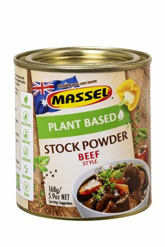 Massel, Stock Powder - No MSG, Gluten-Free, Beef Flavour - 168 grams, Pack of 6 Canned Soup Stock