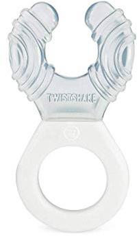 Twistshake Wasserkühlender Baby-Beißring | 100% lebensmittelechtes Silikon | Weich und langlebig | Neugeborenen-Essentials | BPA-frei | Weiß