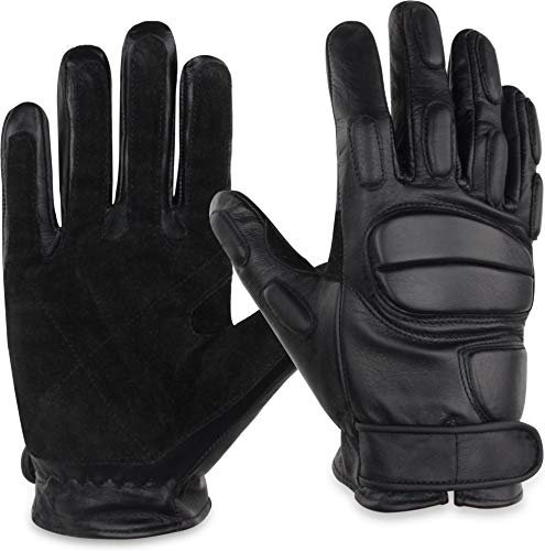 normani Leder-Handschuhe aus Rindsleder mit Kevlarfutter und Protektoren - Schnitthemmend, hohe Schlagkraft Größe XXL