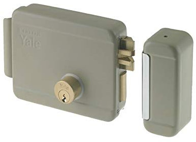 Yale Serratura elettrica da applicare con mandata per cancelli Y6808070105 destra, in acciao zincato