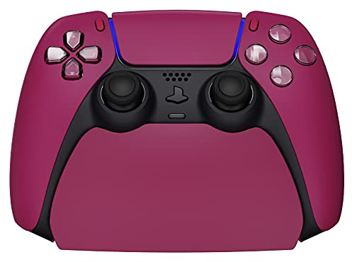 PlayVital Ständer Kompatibel mit ps5 Controller,Stand Ständer Standfuß Halter Halterung Gamepad Zubehör für PS5 Controller mit Gummifüße-Melone Rot
