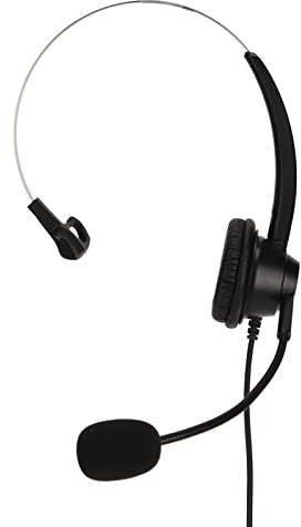 Telefonheadset, 3,5 MM Telefonheadset Brusreducerande Mikrofon Professionellt Enkelsidigt Business Headset för Call Centers Telemarketing Försäkring Konferenssamtal