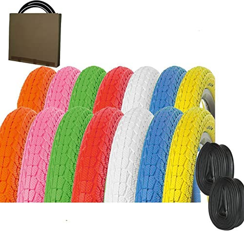 Kenda BMX Reifen 20x1.95 | 50-406 Krackpot PINK + AV Schlauch (Set 2 Stück)