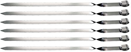 ADANA Grillspiesse 60cm lang x 2cm Breite EXTRA Stark 2mm 6 Stück aus Edelstahl