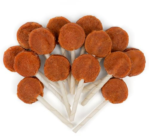 MON2SUN Lollipop Dog Treats, 4.5 Inch Chicken and Egg with Rawhide Twist Sticks, Healthy and Teeth Cleaning Snacks for Small Dogs, 10.58oz (15 Count-Pack of 1)