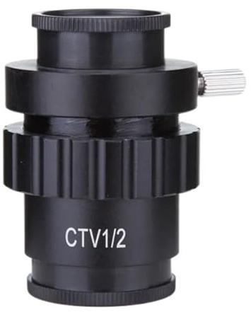 Mikroskop-Zubehör-Kit SZM CTV 1/2 1/3 Adapter 0,3X 0,5XC Mount Objektiv Adapter for Trinokular Stereo Mikroskop Kamera Mikroskopische Objektträger (Size : CTV 1-2)
