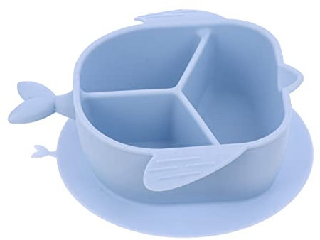 PRETYZOOM 1Stk Fachplatte kinderschüssel kinder schüssel Teller mit 3 Fächern für Kinder süßes Geschenk zur Babyparty Babygeschirr silikon kindergeschirr Netz Silikonplatte Wiederverwendbar