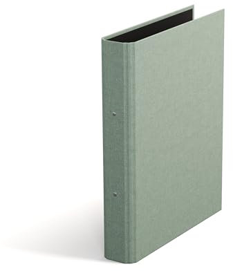 BIGSO RINGO Ringbuch mit 2 Ringen – schmaler Ordner aus Faserplatte und Papier mit Leinenoptik – Ringhefter für Dokumente, Klarsichthüllen oder Trennblätter – mintgrün