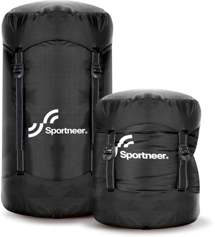 Kompressionssack, Sportneer Leichte Wasserabweisend Schlafsack Packsack für Kleidung, Reisen, Camping, Outdoor Drinnen