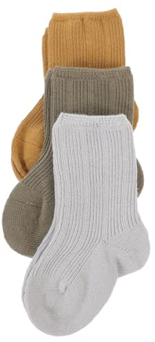 3 Paar Warme Babysocken für Winter, Mittelhoch, Gekämmte Baumwolle | Atmungsaktiv, Hautschonend und Wärmend, Mittelhohes Design, Größe S, für Kleinkind
