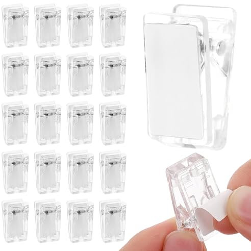 20pcs Self-Adhesive Tapestry Wall Hanging Clips,Mabor Tapestry Wall Hanging Clips,Poster Hanger Shower Curtain Clips for Photo Document Application,Flags and Home Office Decorations