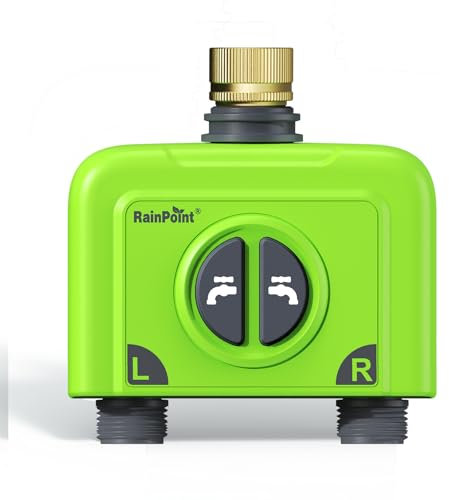 RAINPOINT Centralina Irrigazione WiFi 2 Zone con Ingresso in Ottone, IP65 Timer ssenza Gateway dell'antenna, deve essere utilizzato con Gateway HWG023(2,4 GHz) / HWG040 (Ethernet e 2,4 GHz)