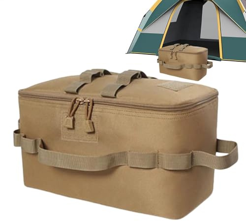Lunaobrik Borsa esterna Borsa da campeggio pieghevole | Borsa a cartuccia per stufa,Campeggio esterno resistente all'acqua Organizzatore di utensili da cucina per cartuccia per viaggiare per, Colore