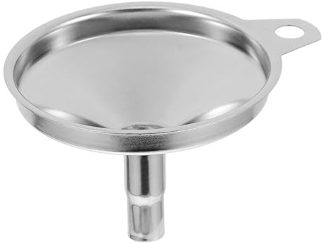 Luxshiny Entonnoir à Huile en Acier Inoxydable, Petit Entonnoir Conique Réutilisable Cuisine et Tâches Ménagères, Design Compact Argenté pour Réduire les Déversements
