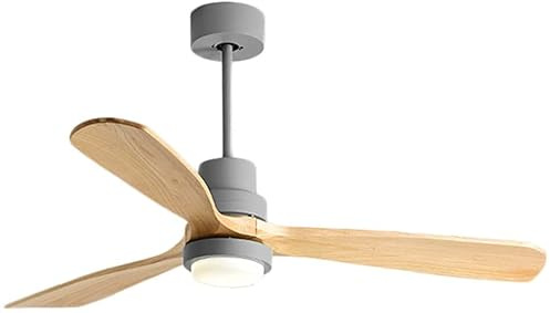 OZBME Ventilatore da soffitto in Legno con luci, Luce dimmerabile con Telecomando, lampadario Moderno da 42'' per Cucina, Camera da Letto, Sala da Pranzo, Soggiorno Moderno