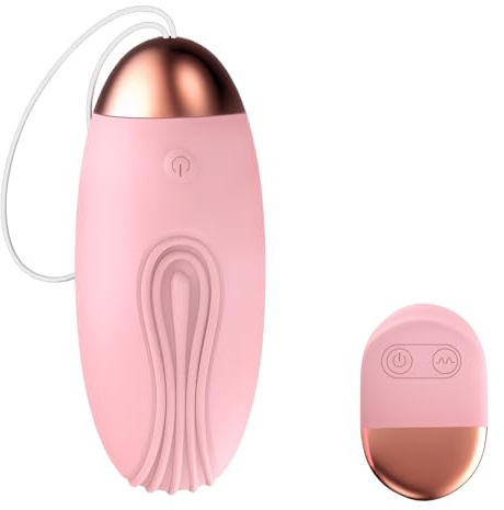 Oziral Vibromasseur avec télécommande stimulation du point G et du clitoris 10 modes de vibration jouet sexuel pour couples et femmes œuf vibrant rechargeable style petite baleine, rose