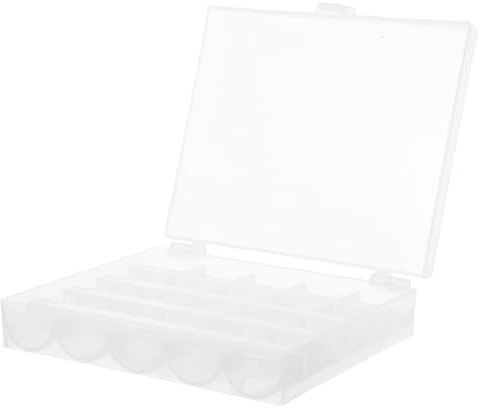 Artibetter 4pezzi Scatola di Organizzazione per Filo da Cucito Trasparente con Scomparti Custodia per Rocchetti e Bobine di Filo per Uso Domestico in Viaggio Studio