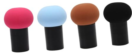 VICASKY 4 pièces Houppettes de Maquillage Coussin Air Poudre Visage et Corps Souples Réutilisables pour Fond de Teint Liquide et Poudre Sèche Adaptées Femmes et Filles
