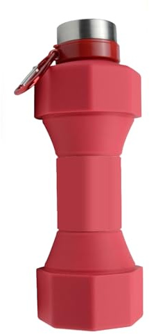 Whoasyst Bouteille d'eau de 650 ml avec crochet en D, étanche, réutilisable, pliable, de qualité alimentaire