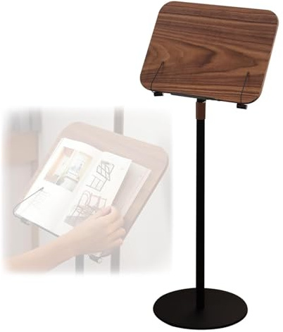 Bambus Notenständer, Holz Notenständer, Notenständer aus Holz, höhenverstellbar, winkelverstellbar, for Gitarre, Violine und Klavier
