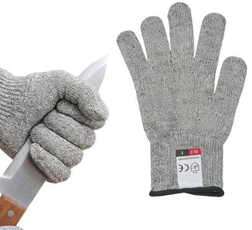 1 par skärbeständiga handskar - kökshandskar med skärskydd, snidningshandskar för vuxna, matlagningshandskar, skärskyddshandskar, skyddsnivå 5
