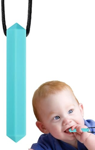 Collana sensoriale da masticare - Massaggiagengive in silicone da 2,95 pollici, chiusura di sicurezza Breakaway - Strumento da masticare calmo per bambini ADHD autismo bisogni sensoriali da
