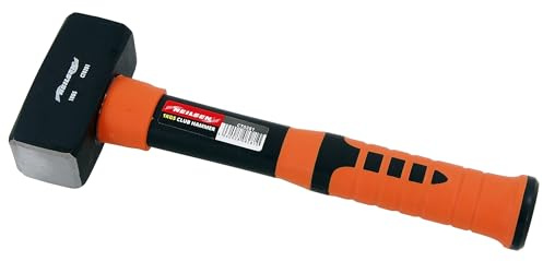 Neilsen CT0281 1kg Club Hammer - High Grade Steel | Head with Cushion Grip Rubber Handle | Fibreglass Shaft and Thermoplastic Rubber Grip for Striking, Demolition and Construction Applications