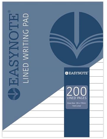 Just stationery 200 Sheets Lined Duke Pad, 3254, White