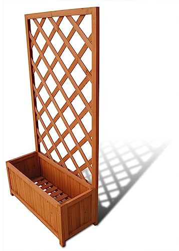 vidaXL Plantenbak Met klimrek 70x30x135 cm