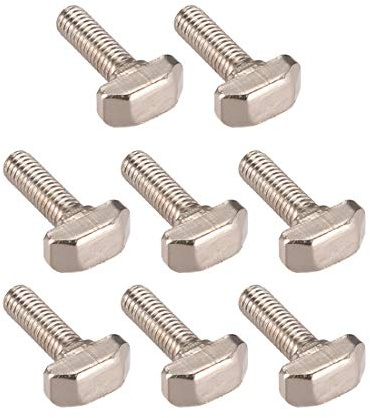 sourcing map 8Stk M6 Faden 20mm T Schlitz Drop in Stud Schiebe Schraube Karbon Stahl 30 Serie DE de