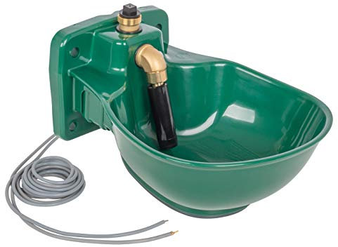 VOSS.farming beheizte Tränke Thermo P25-24V, 30 Watt, 24V, automatisches Thermostat, Spezialkunststoff, Frostschutz Pferd Rinder Pferdetränke Rindertränke Selbsttränke