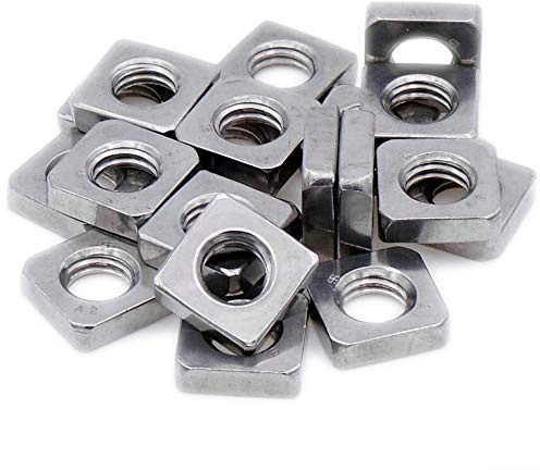 Tuerca cuadrada M3 (3 mm), acero inoxidable (A2) (paquete de 20)