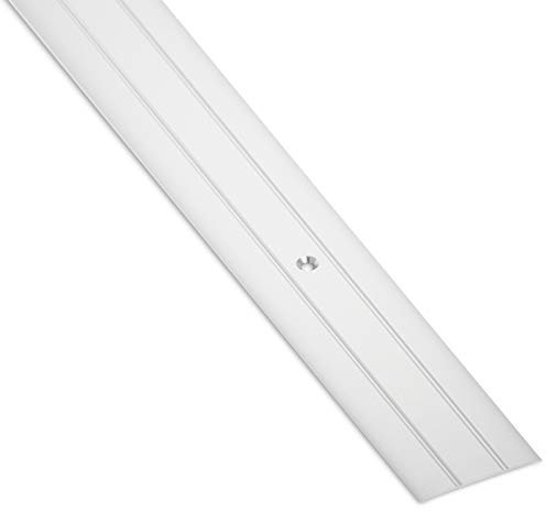 2 pièces SOTECH Profilé de transition Cross Aluminium Rail de finition pour seuil de porte Rail de transition stratifié Largeur 37 mm Aluminium argent anodisé Profilé 100 cm
