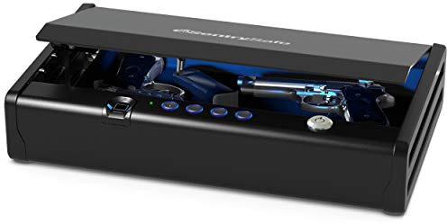 SentrySafe Biometric Gun Safe for Handguns, Fingerprint Gun Safe with Interior Light, 2 Handgun Capacity, Firearm Storage with Bolt Down Kit, QAP2BLX