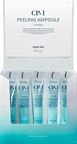 CP-1 Head Spa Exfoliante Ampoule 20 ml * 20 piezas exfoliante del cuero cabelludo Estimula el crecimiento del cabello Calma la picazón caspa Vitaminas C & E Tratamiento de enfriamiento instantáneo AHA