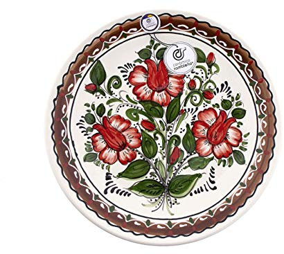 CERÁMICA RAMBLEÑA | Plato Decorativo para Colgar en Pared | Plato de cerámica | Plato de Pared | Plato Pared Modelo D33 | 100% Decorado a Mano | 35x35x5 cm