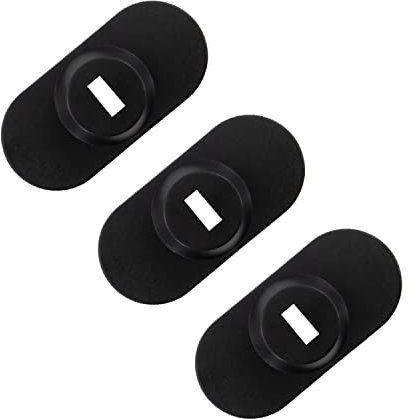 CaLeQi Anti Theft Lock Hole with for All Desktops, Laptops,Macbook,iPad,iPhone and Projectors (Black Plastic Sticky Board x 3)