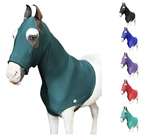 Majestic Ally Stretch Lycra hästhuva med dragkedja (extra stor, jägargrön)